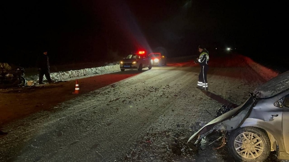     Смертельное ДТП на дороге Ачит – Месягутово. Фото: t.me/gibdd_66.