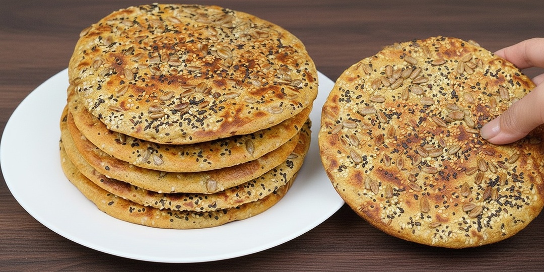 Жена сказала, что это вкуснее хачапури. Ленивые овсяные лепешки с луком и кунжутом