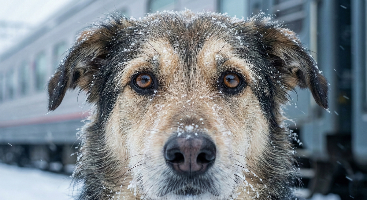 В этих глазах — надежда, которая не умирает даже на тридцатиградусном морозе.