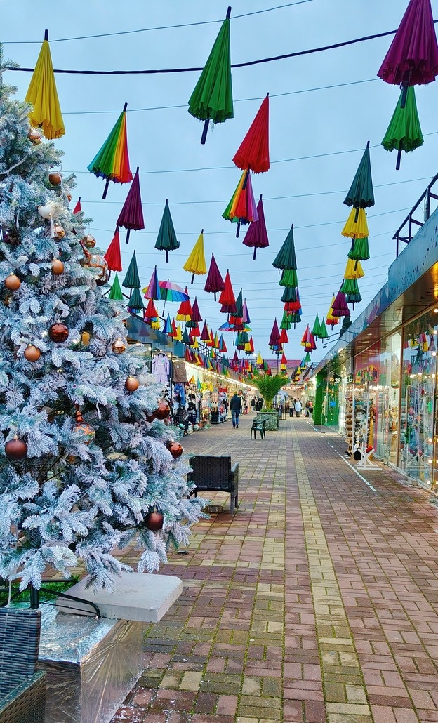С понтом под зонтом))🎄☔🌂