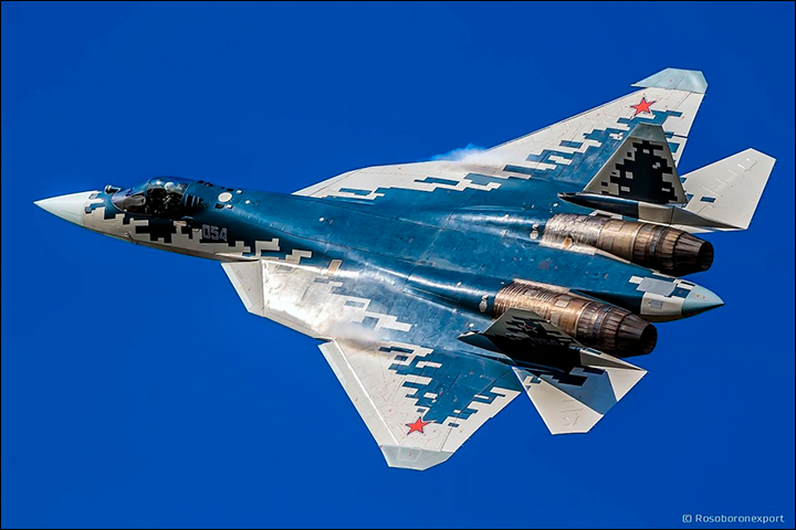    Су-57 в естественной среде обитания. Источник: ТГ-канал "Ростех"