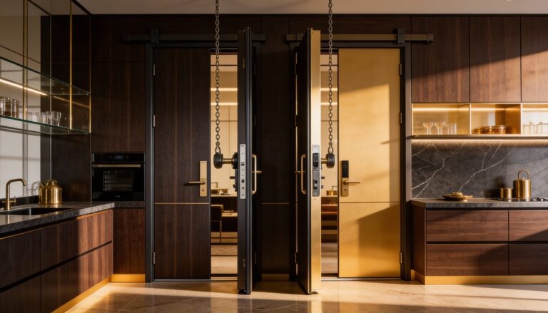    Сравнение удобства распашных и подъёмных дверец на кухне Александр