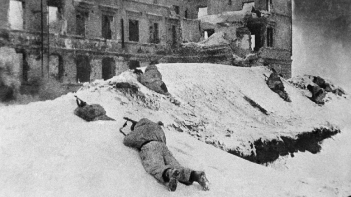 Советские солдаты в Сталинграде