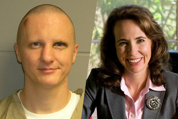 Габриэль Гиффордс до покушения (справа) и маньяк Джаред Лофнер (справа) / United States Congress, U.S. Marshals Service (Public Domain)  