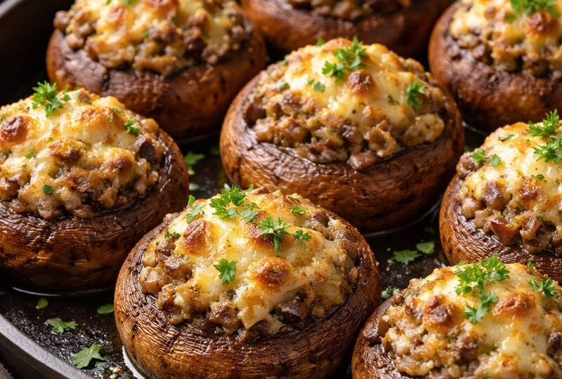 Фаршированные грибы: простое блюдо, которое делает домашний стол ресторанным