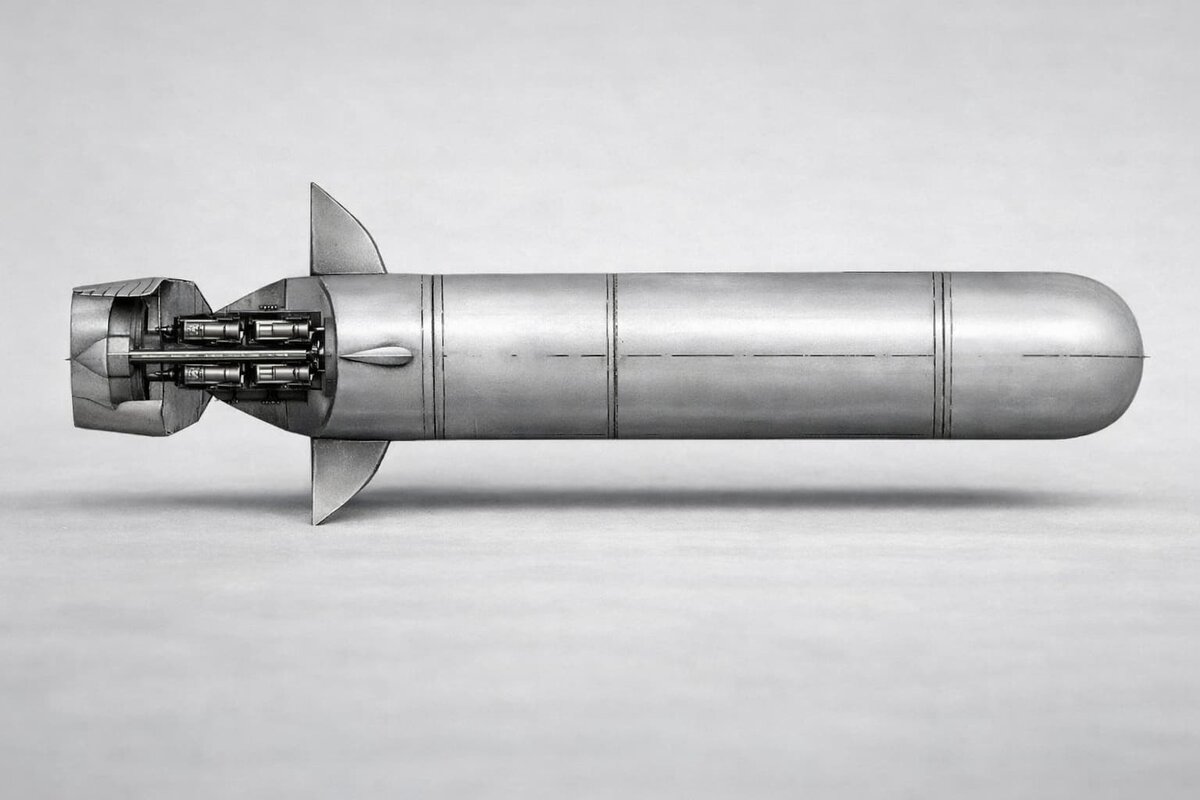   Концепт подводного дрона в форме торпеды для ВМФ