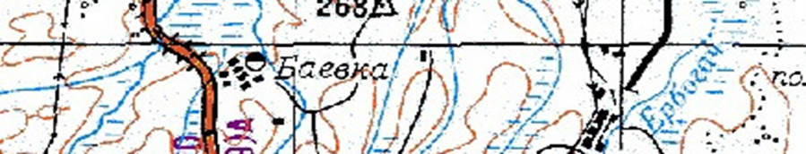 Фрагмент карты, 60-е годы.