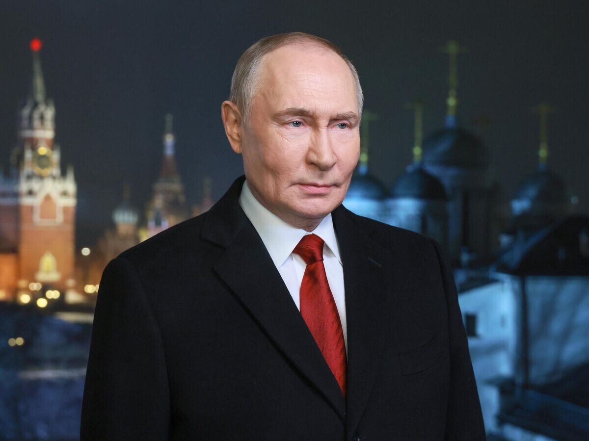    Президент России Владимир Путин во время новогоднего обращения к россиянам | © РИА Новости / POOL