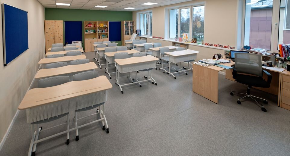    Учебный класс Софьинской средней школы после капитального ремонта в Наро-Фоминском округе / Медиасток.рф