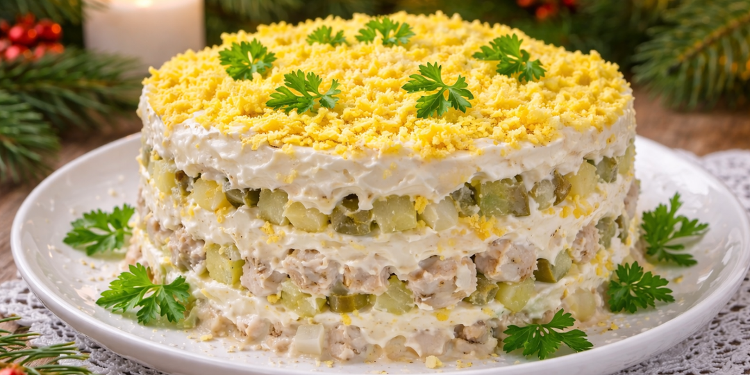 Салат, который моя мама обычно готовит на Рождество. Без него не обходится ни один праздник!