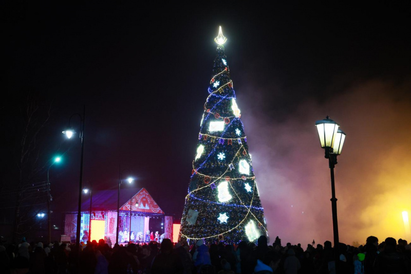    Как новогодние ели украсили города России© Николай Михальченко/ ТАСС