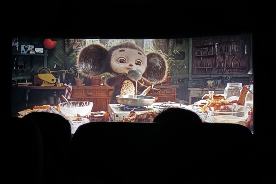 Фото с экрана в кинотеатре