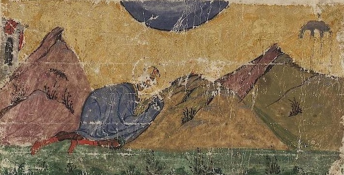 Молитва царя Давида. 12 в. Ватиканская псалтирь.