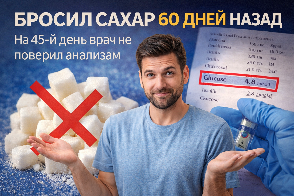 Бросил сахар 60 дней назад