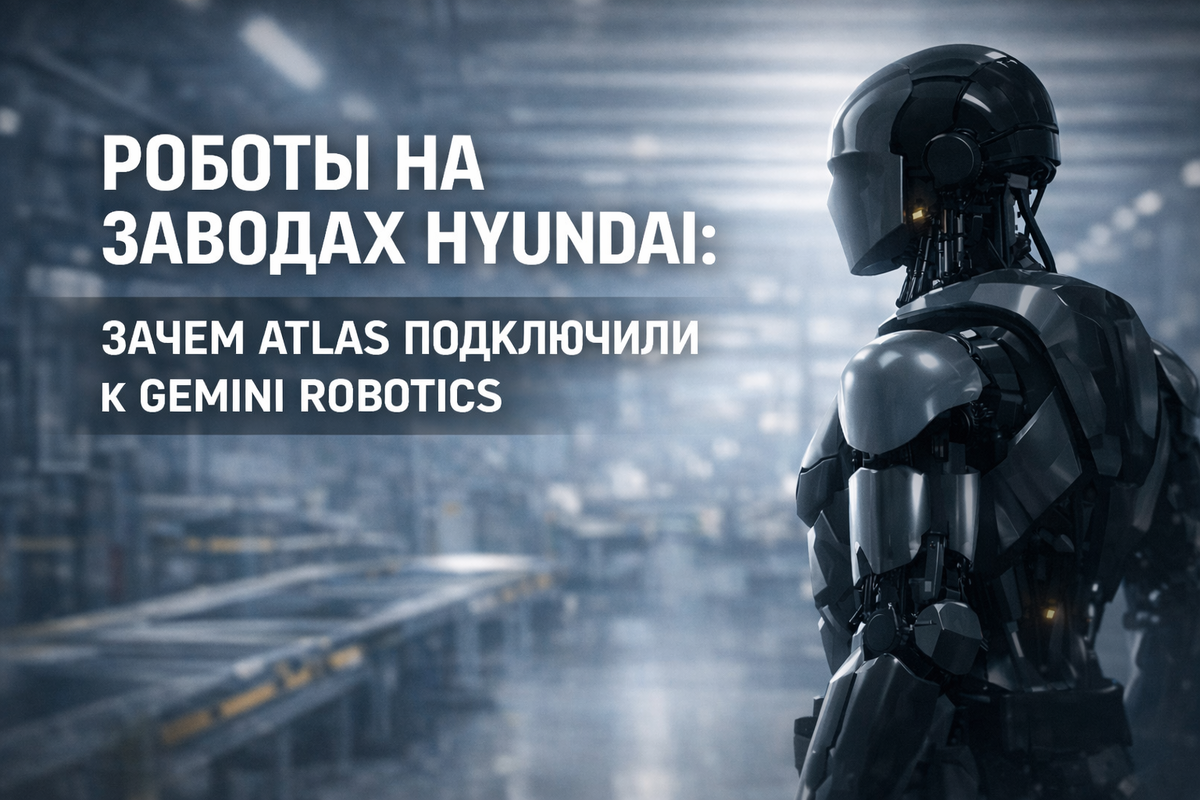 Зачем Atlas “подключили” к Gemini Robotics: как ИИ помогает роботу работать в реальном цеху, а не по сценарию.
