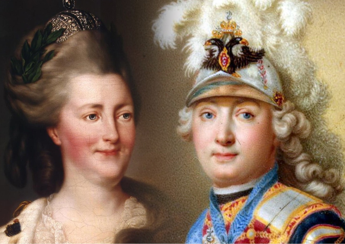 Екатерина II и Григорий Орлов (коллаж)