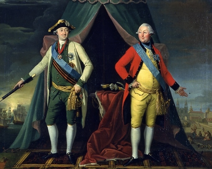 Портрет братьев Алексея и Григория Орловых работы Ж.-Л. де Велли, 1770-е