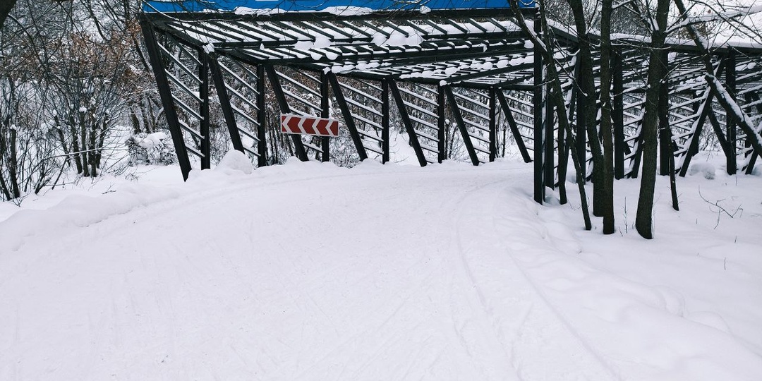 Лыжная трасса в Марьино за несколько часов до наступления циклона "Фрэнсис