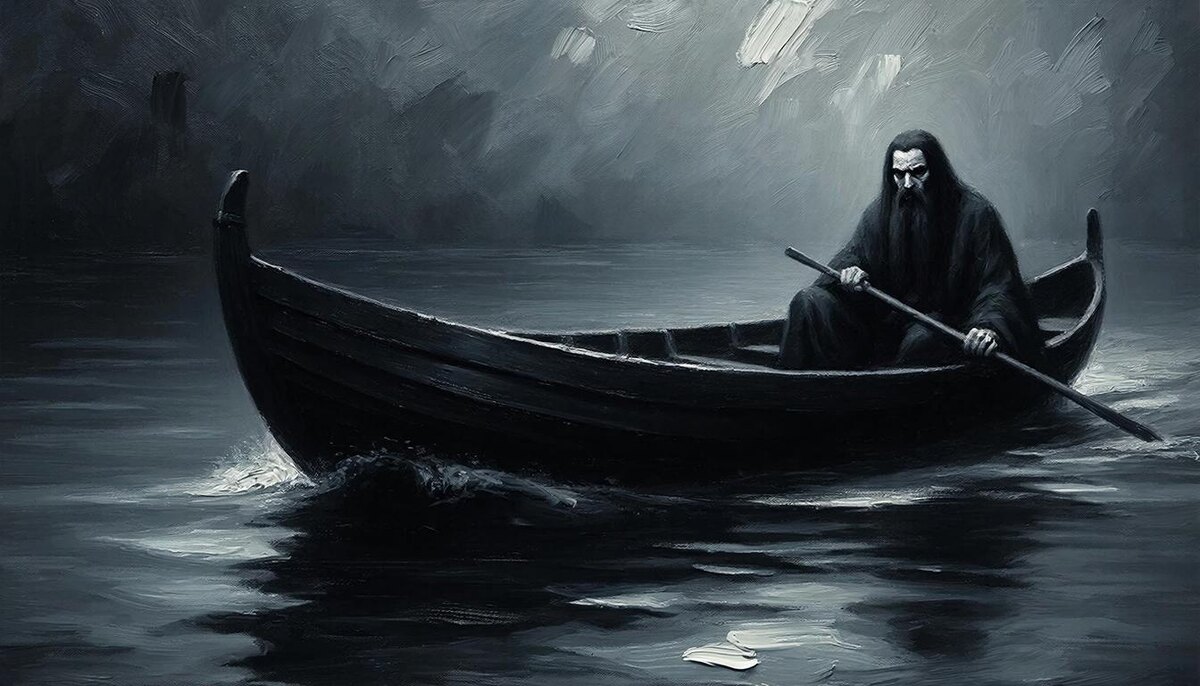 Поскольку гражданская война у каждого народа своя, общим в рассказах Бирса и Шолохова, наверное, стоит считать смерть. А раз так, пусть центральной иллюстрацией будет этот Харон-Харонушко от ГигаЧата