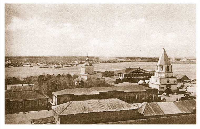 Вид на сызранский кремль до пожара 1906 г.