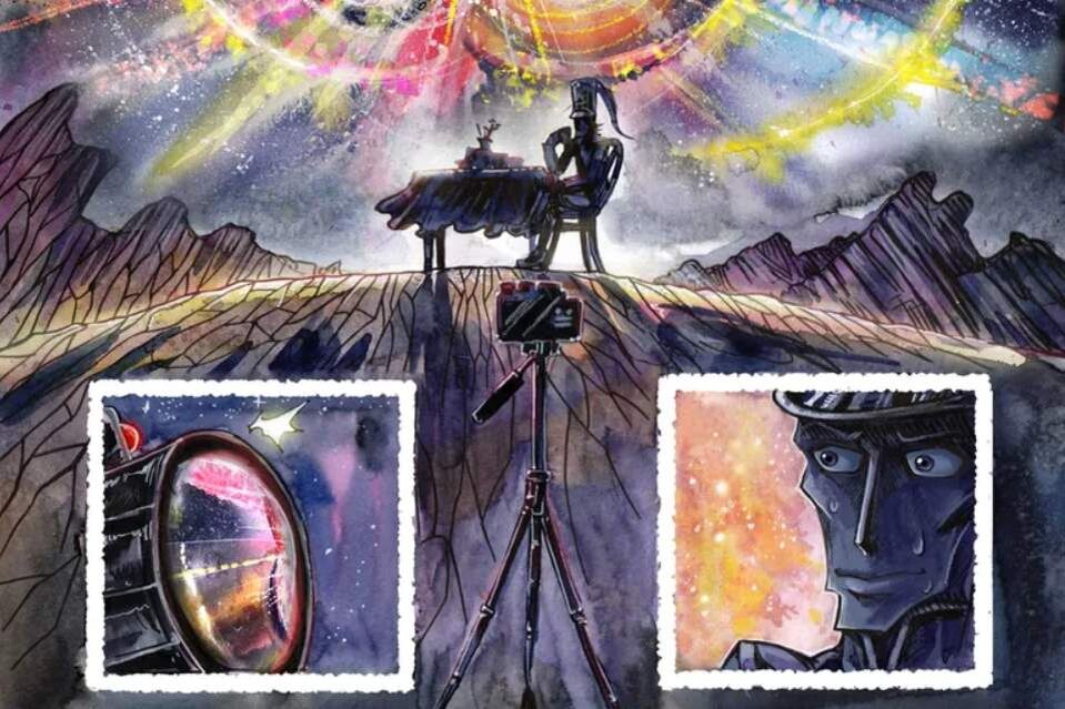 Отрывки графического романа Дарьи Конопатовой "Старгейзер 256", эпизод "Постановка"