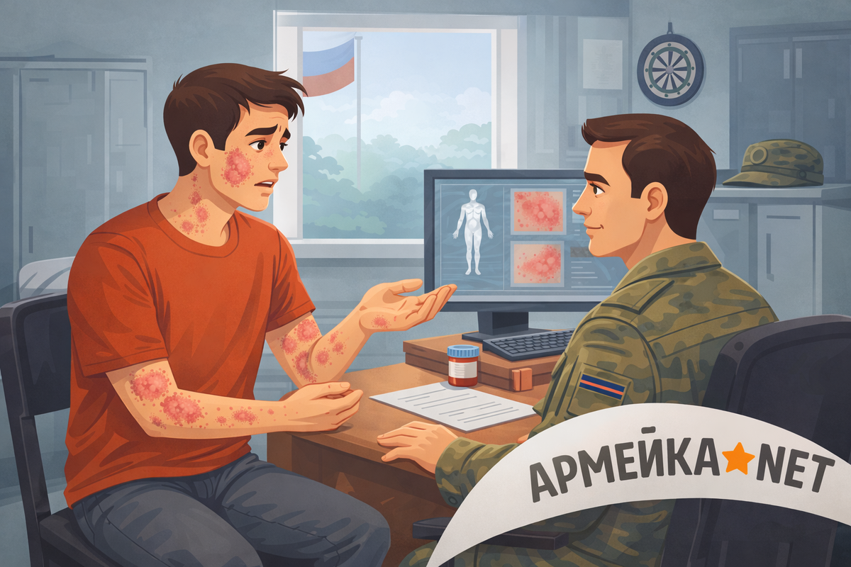 Освободят ли от армии с псориазом?