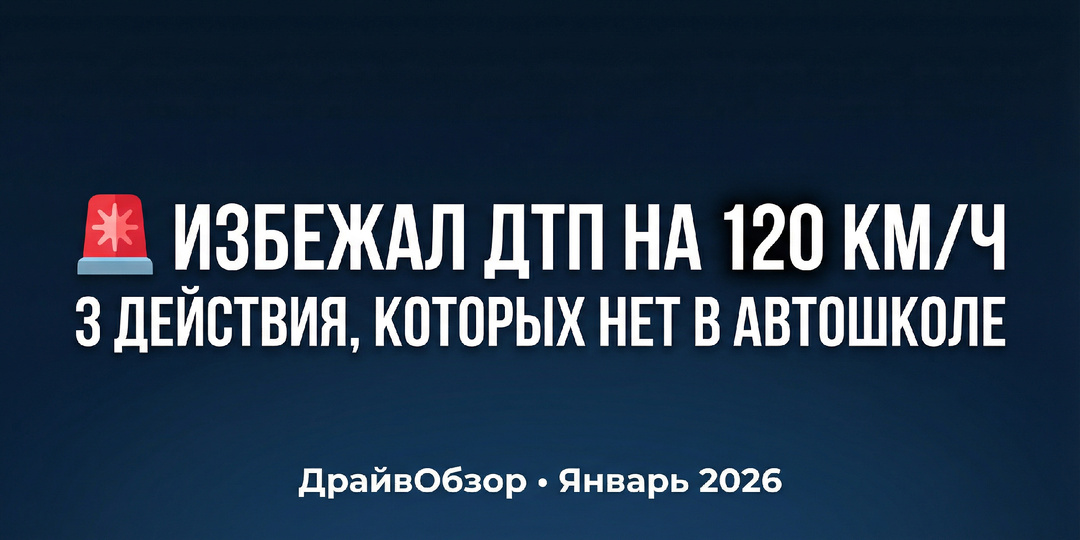 🚨 «Я чудом избежал ДТП на 120 км/ч. Вот 3 действия, которые спасли мне жизнь — и их нет в автошколе»
