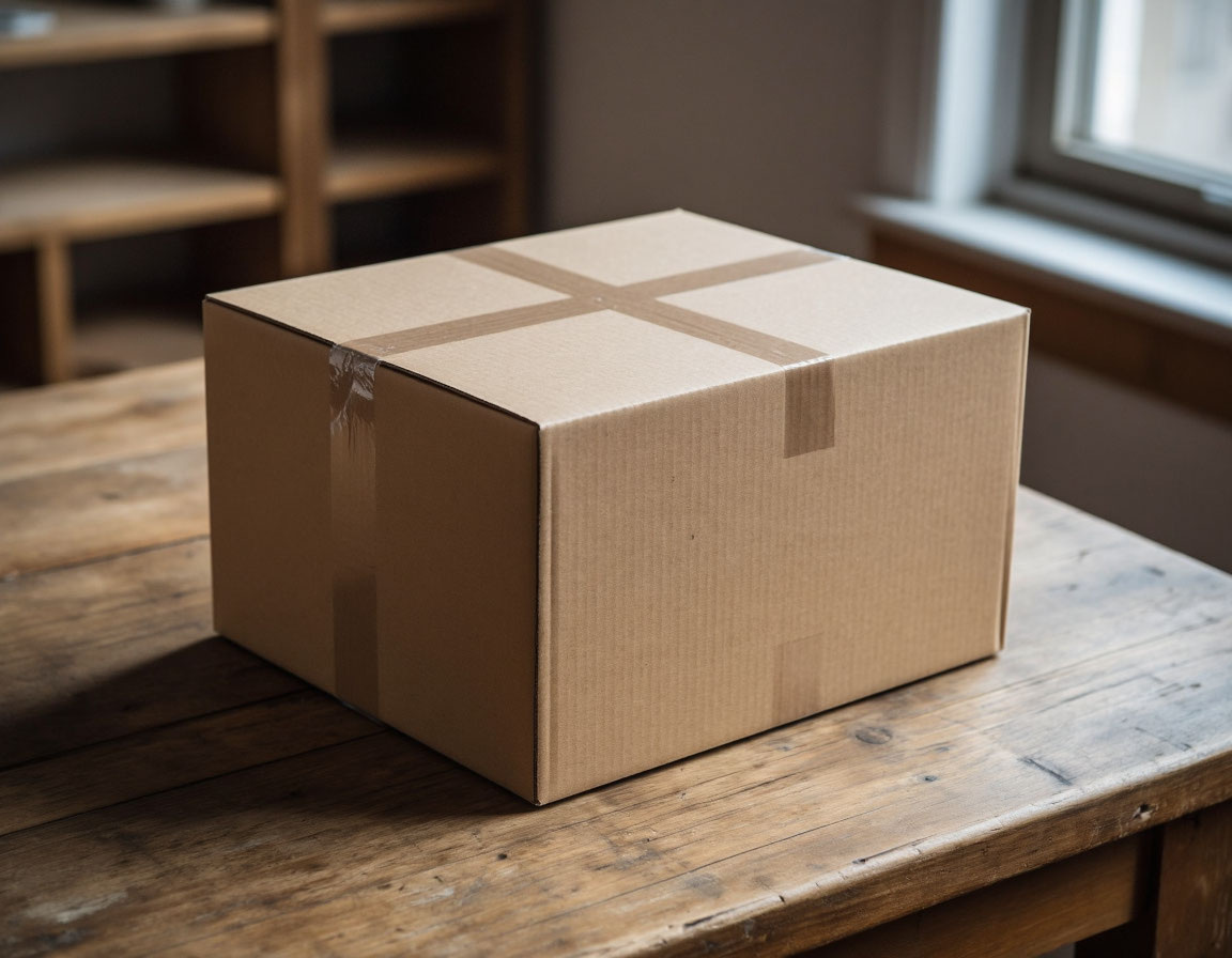 Коробка или ящик должны быть прочными и выдерживать давление, если другие грузы будут поставлены сверху.