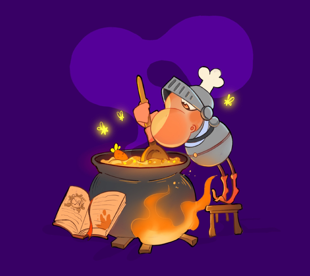 Арт Концепт "Шеф-Рыцарь за готовкой"