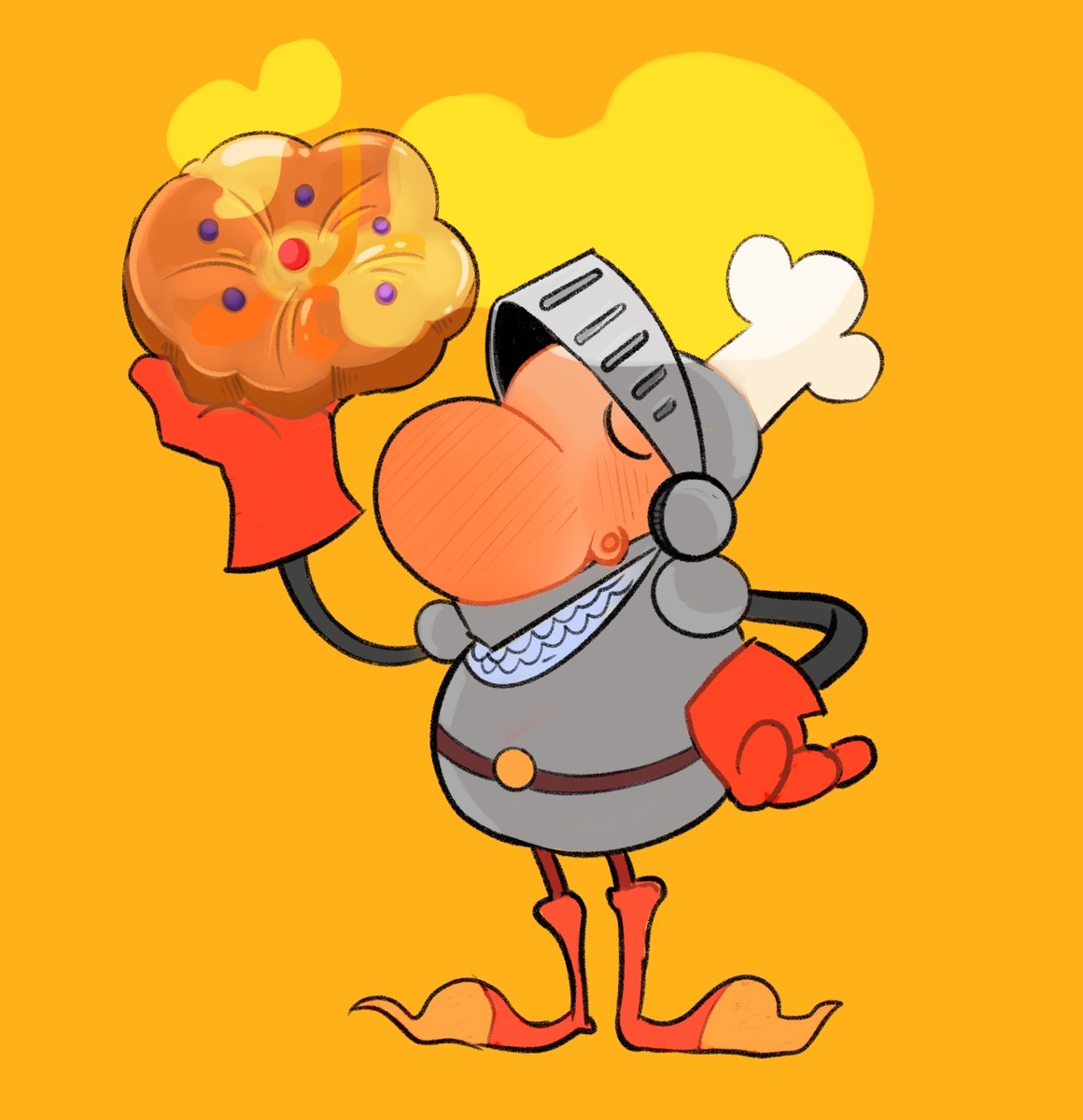 Арт Концепт "Шеф-Рыцарь и гулинарный шедевр"