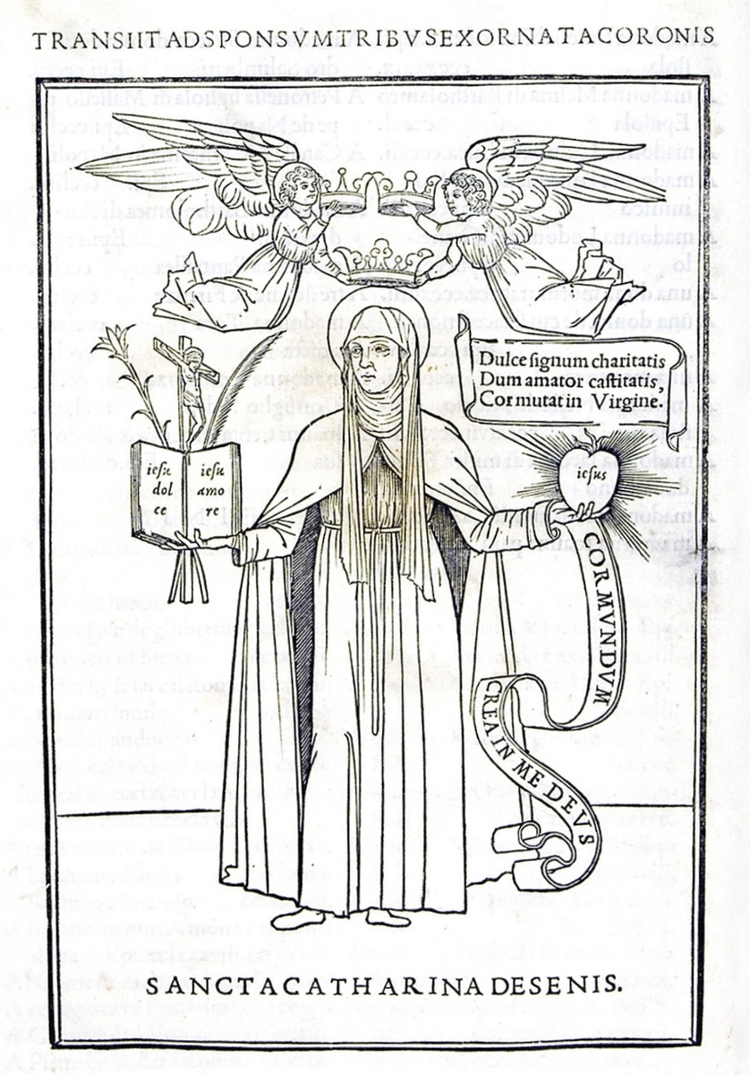 Первая версия курсивного шрифта. Послание Святой Екатерины Сиенской. Дом Альда, Венеция, 1500 г.