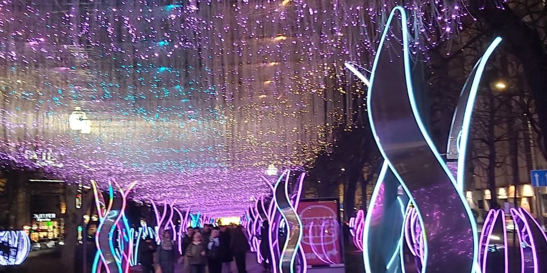 Продолжаю показывать новогодний Краснодар! Улица Красная