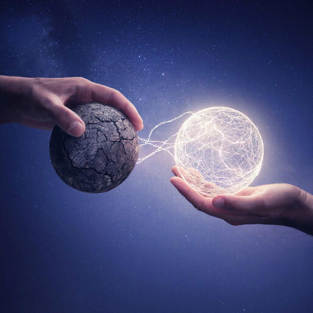 В целях иллюстрации: баланс тяжёлых и лёгких энергий. Здесь и далее все изображения созданы нейросетью GigaChat