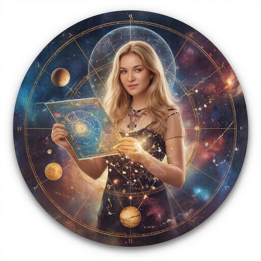 Астрология. Иллюстрация сгенерирована нейросетью