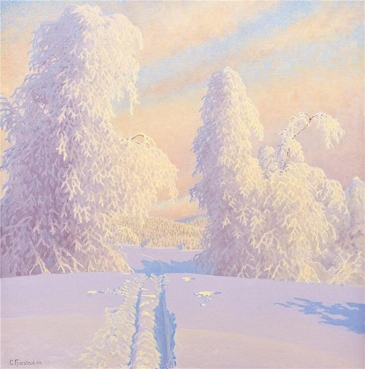 Густав Эдольф Фьестад "Снег" (1894)