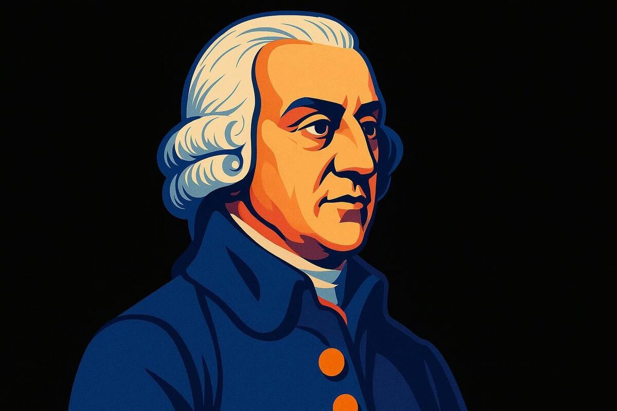 Адам Смит
🔍 Экономика и счастье:
«Счастье не в количестве приобретённого, а в чувстве удовлетворения, которое приносят даже базовые вещи. В реальной жизни и бизнесе — цени маленькие достижения, и помни: само движение рынка, как и жизнь, не всегда предсказуемо, но если ты честен и приносишь пользу обществу, ощущение внутреннего довольства обязательно придет».