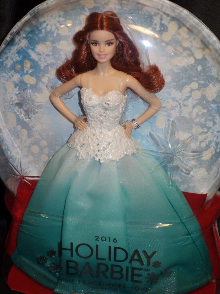 Barbie™ 2016 Holiday Doll - Aqua Gown, фото с ebay