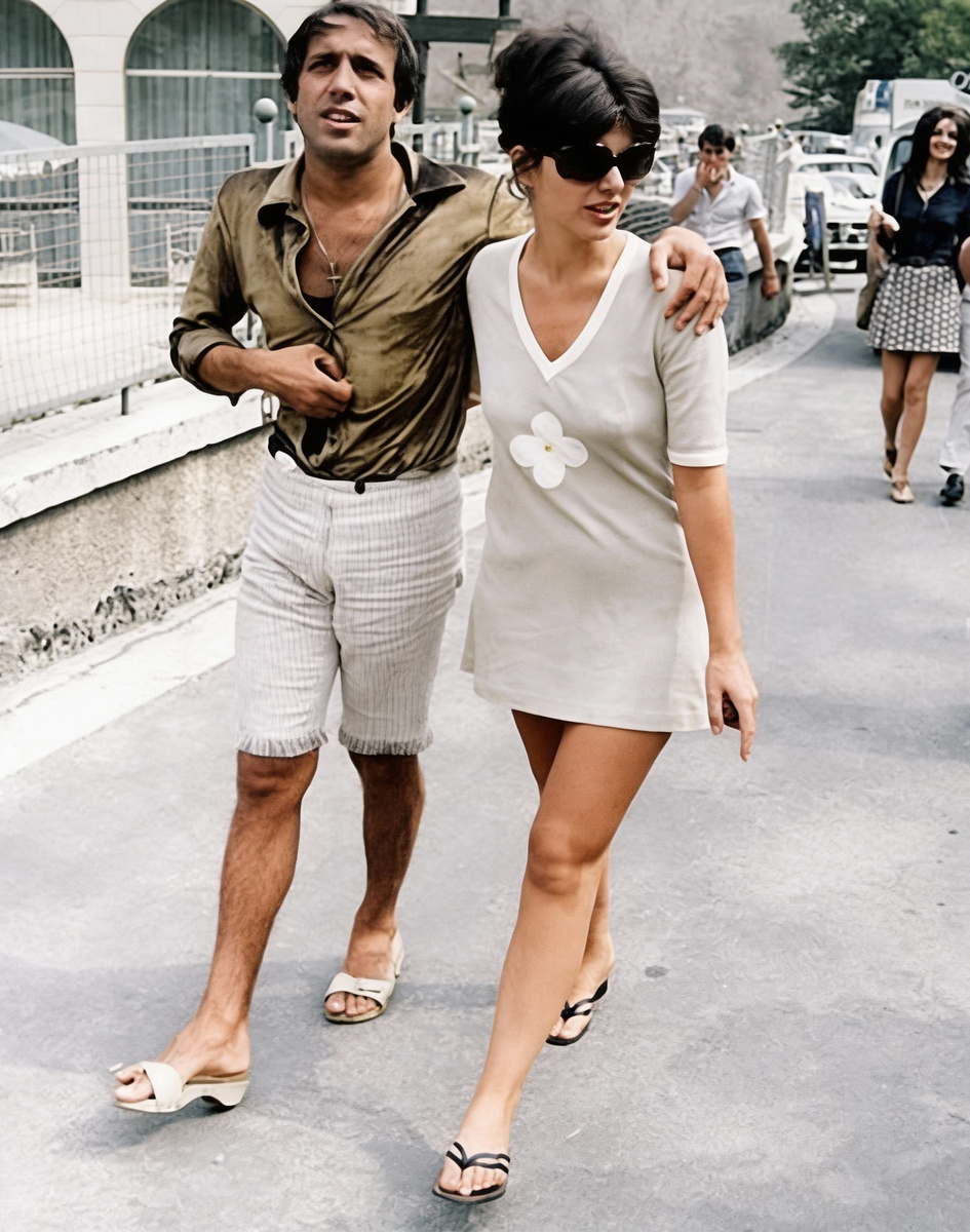 Адриано Челентано вместе с супругой Клаудией Мори