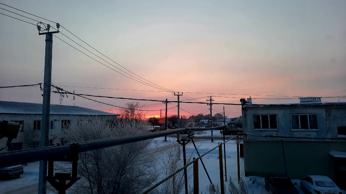 Моё фото: рассвет, вид с лоджии 