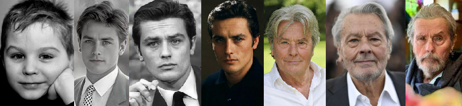 Ален Делон из детства в старость...