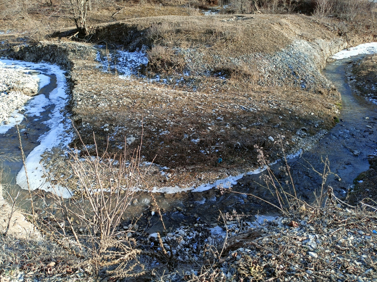 Фото автора: горная река Аркаслыор (Дагестан, январь 2024)