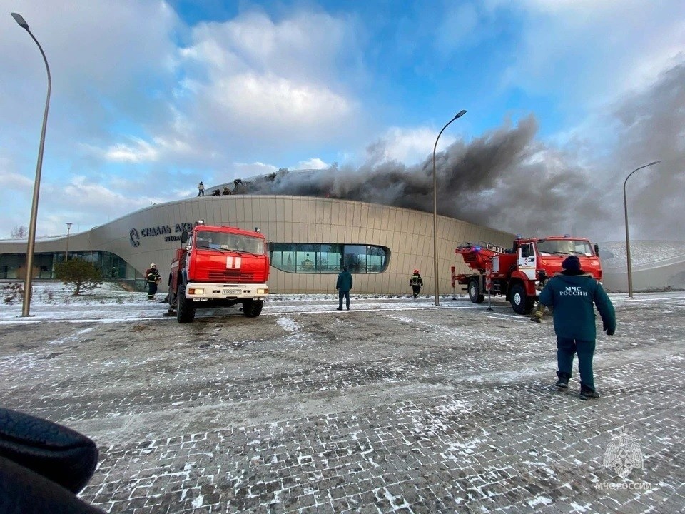   Пожар в аквапарке. Фото ГУ МЧС России по Владимирской области.