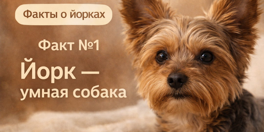 Факт №1.Йорк — умная собака.