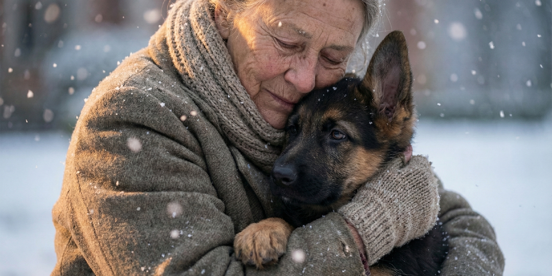 «У него ухо не стоит, это брак!». Заводчик вынес щенка на мороз в мусорном пакете, но соседка успела перехвати