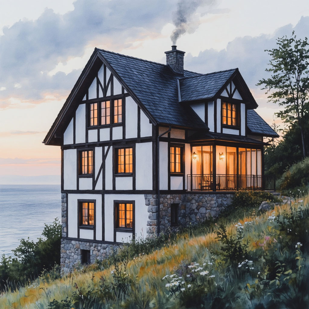 Фахверковые дома на Сахалине