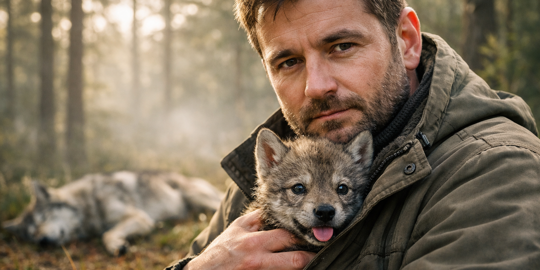 Он не прошёл мимо погибшей волчицы и забрал щенка. Это решение изменило всё.