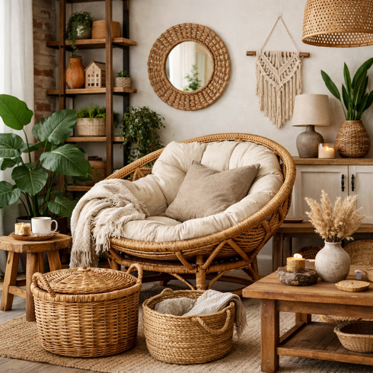    Как выбрать плетёные изделия под интерьер в стилях лофт, эко и сканди: практическое руководство для уютного дома Loza