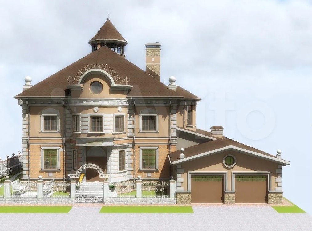 Коттедж высотой 15 метров в Барнауле