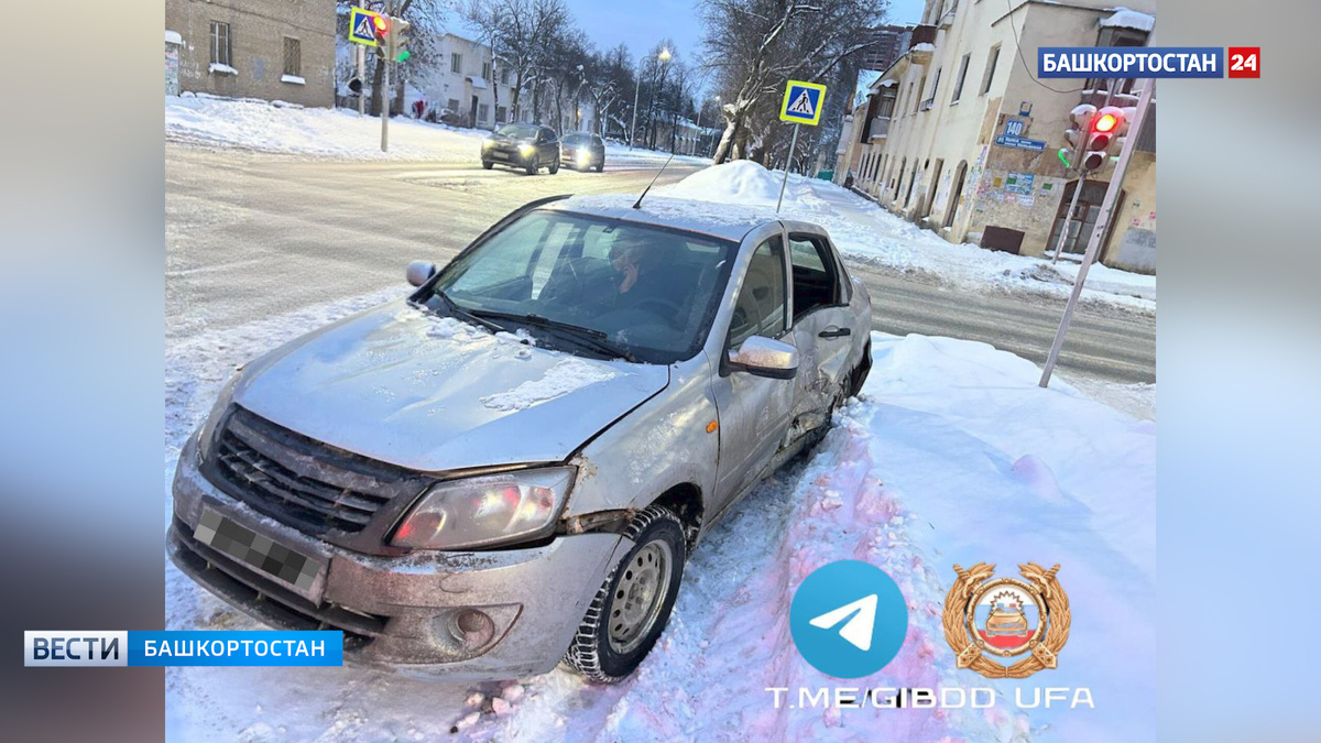    В уфимской Черниковке столкнулись два автомобиля: пострадал один из водителей