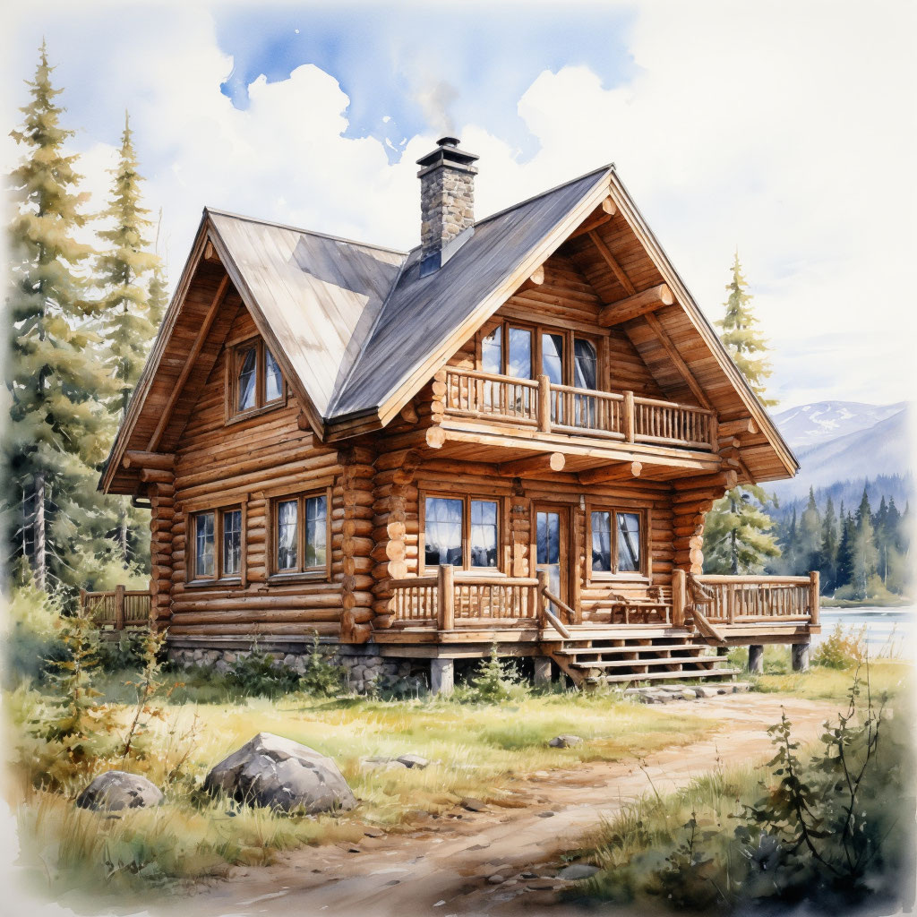 Сруб из бревна на Сахалине